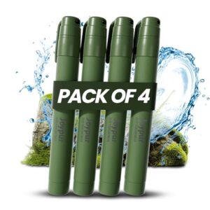 Tragbarer Wasserfilter für Outdoor-Aktivitäten, entfernt 99,9999% Bakterien und Viren, ideal für Camping und Wandern.