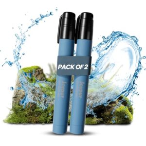 Tragbarer Wasserfilter für Outdoor-Aktivitäten, 99,9999% Bakterien und Viren entfernt, leicht und kompakt für Camping, Wandern, Survival