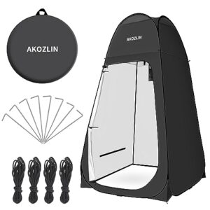 Tragbares Duschzelt Camping, Pop Up Umkleidezelt mit 190x120x120 cm, ideal für Outdoor-Aktivitäten, Strandbesuche und Reisen, zeigt den Eingang und das funktionale Design des Zeltes.