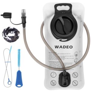 WADEO Trinkblase mit 2 Litern Fassungsvermögen, BPA-frei, ideal für Outdoor-Aktivitäten wie Wandern, Klettern und Radfahren, ausgestattet mit großem Öffnungsdesign und hochwertigem Schlauch.