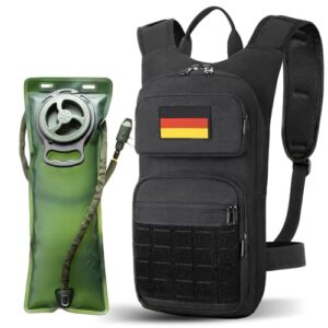 Jueachy Trinkrucksack mit 3L TPU Trinkblase, ideal für Outdoor-Aktivitäten wie Laufen, Wandern und Mountainbiking, mit robustem Design und MOLLE-System.
