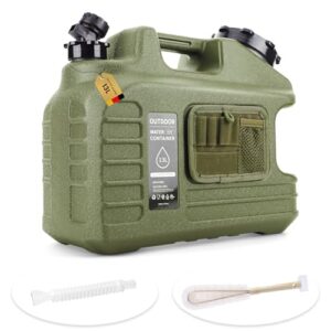 Umikk 13L Wasserkanister mit Hahn und Schraubdeckel, ideal für Outdoor-Aktivitäten wie Wandern, Camping und Picknick. BPA-frei und langlebig.
