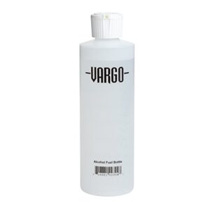 Vargo Alkohol-Brennstoffflasche aus klarem Polyurethan mit Klappverschluss, ideal für den Transport von Brennstoff beim Camping und Outdoor-Aktivitäten.