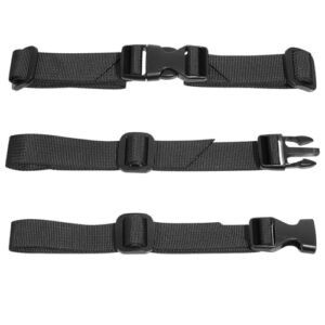 Verstellbarer Brustgurt für Rucksäcke, 2 Stück, Schwarz, Nylon, Schnellverschluss