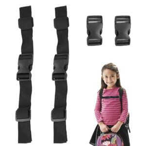 Zwei verstellbare schwarze Brustgurte mit Schnellverschlussschnalle für Outdoor-Aktivitäten wie Joggen, Wandern und Reisen.