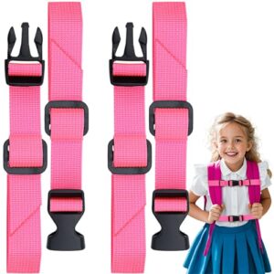 Verstellbarer Brustgurt für Kinder in Rosa, ideal für Rucksäcke, mit rutschfestem Design für maximalen Komfort beim Tragen.