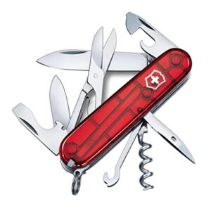 Victorinox Schweizer Taschenmesser Climber in Rot mit 14 Funktionen, einschließlich Klinge und Korkenzieher, ideal für Outdoor-Aktivitäten und den täglichen Gebrauch.