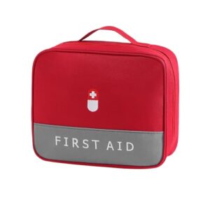 Wasserdichtes rotes Erste-Hilfe-Set mit Reißverschluss, ideal für Outdoor-Aktivitäten, Camping und für die Familie.