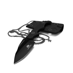 Wolfgangs CITO Neck Knife - Mini Tactical Survival Outdoor Messer in Schwarz mit Kydex Scheide und Halskette, ideal für den Alltag und Outdoor-Aktivitäten.