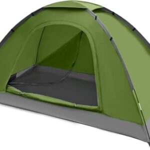 1 Personen Camping Zelt, Leichtes und bequemes Campingzelt mit Anti-Moskito-Netz und Klarsichtfenster für einzigartige Abenteuer in der Natur