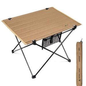 Ein faltbarer Campingtisch aus 600D-Polyestergewebe mit integrierter Aufbewahrungstasche für spontane Outdoor-Ausflüge, Tragfähigkeit bis zu 30 kg.