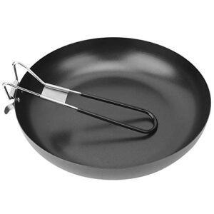 Camping Bratpfanne mit Antihaftbeschichtung und klappbarem Griff für Outdoor-Kochgeschirr