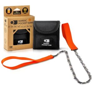 Kompakte Handkettensäge für Outdoor-Aktivitäten und Notsituationen, mit Nylon-Tasche und zwei-seitigen Zähnen