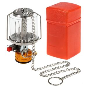 Camping-Gas-Laterne mit Piezoelektrischer Zündanlage, kompakt und leicht transportabel für den Einsatz im Zelt oder unter freien Himmel. Perfekt für Outdoor-Abenteuer und Camping-Touren.