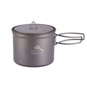 Campingtopf aus Titan mit 900 ml Fassungsvermögen und Durchmesser von 115 mm, ideal für Camping-, Backpacking- und Wanderausflüge