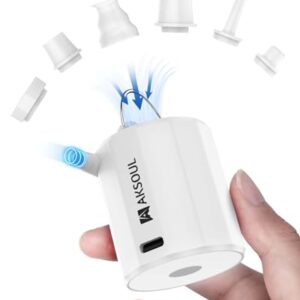 Elektrische Luftpumpe mit Akku, kompakter und leichter als Luftkompressor, ideal für Luftmatratzen und Camping-Zwecke.