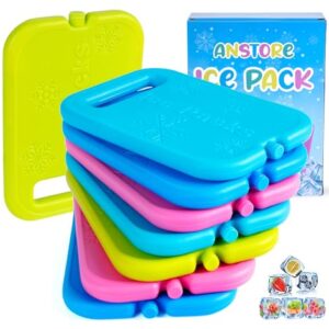 8 Stück Kühlakkus bunt, 200ml Kühlakku für Lunch Tragegriff & Extra Dünn & Lange Kühlleistung, 16x11x1.5cm Ice Packs Kühlelemente für Kühltasche oder Kühlbox