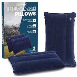 Aufblasbares Nackenkissen für Flugreisen, Langstreckenfahrten und Campingausflüge - Inflatable Travel Pillow for Airplane