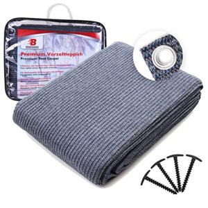 Wasserdurchlässiger und wasserfester Outdoor Camping Matte, ideal für Markisen, Wohnmobile und als Zeltunterlage, 250 cm x 400 cm, Grau