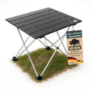 BigDean Camping-Tisch, faltbar und ultraleicht, kleiner Klapptisch für Camping, Reisen oder Festivals