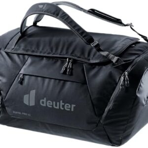 Deuter Unisex-Adult Duffel Pro 90 Tasche, schwarz, 90 Liter, Reisetasche mit robusten Materialien und Netz Innenfach