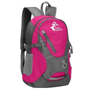 Kleiner Tagesrucksack für Radfahren und Wandern, wasserdicht und leicht, 20L Kapazität, Rose Rot Farbe