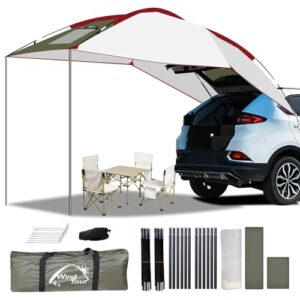 Wasserdichtes Heckklappenzelt mit UV-Schutz für Camping und Outdoor-Aktivitäten, SUV Heckzelt 240x190cm für Campervan, Wohnmobil und Strand