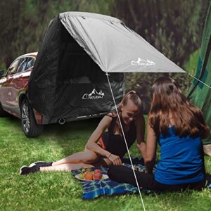 Hochwertiges Autozelt mit B3 Gaze Sonnenschutz und wasserdichter Markise für SUV-Modelle mit Hecklänge bis 1,9 m. Ideal für Camping und Strandurlaub.