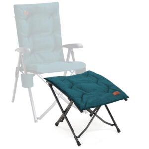Fußhocker, klappbarer Hocker, Fußablage, Gepolsterte Fußstütze für Sessel, Garten- und Balkonstuhl, Höhe 47 cm