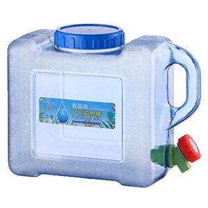 Lushandy Wasserspender mit Wasserhahn und 5L Wassertank - ideal für Camping und Outdoor-Aktivitäten, Transparenz