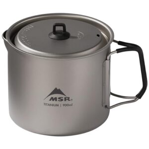 MSR Titan Kochkessel 900 ml - Ultraleichter und widerstandsfähiger Kochkessel für Outdoor-Aktivitäten wie Camping oder Trekking