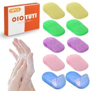 Einweg Seifenblätter für Reisen und Outdoor-Aktivitäten, umweltfreundliche Papierseife in einer praktischen Box von 10x20 Stück