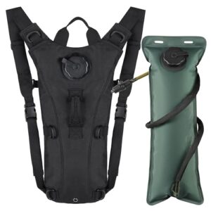 Taktischer Trinkrucksack mit 3L Wasserblase, Leichter Fahrradrucksack für Outdoor-Aktivitäten wie Wandern, Radfahren und Laufen