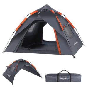 Pop-up Campingzelt 2-4 Personen, wasserdicht und windresistent, ideal für Familien und Sommerfestivals