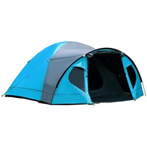 PORTAL Blackout Zelt 3-4 Personen mit Vorzelt für Camping, Kuppelzelt und Festivalzelt, wasserdicht und ideal für Familien und Gruppen