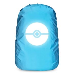 Regenschutz für Schultaschen, reflektierender Regenhülle für Rucksäcke, blauer Rucksackschutz mit halbem Kreis auf der Tasche