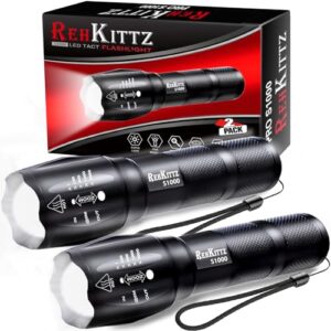 Extrem hell leuchtende Taschenlampe mit 5 Lichtmodi und Zoom, ideal für Outdoor-Aktivitäten wie Wandern und Camping.