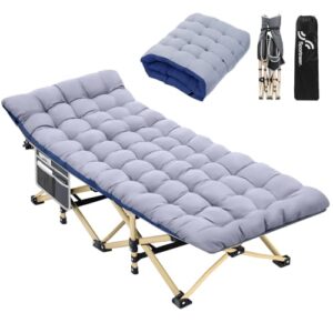Sportneer Feldbett Klappbett mit Auflage, 188 x 71 cm, für Camping und Outdoor-Verwendung, robuste Konstruktion und hochwertige Materialien, ideal für Erwachsene
