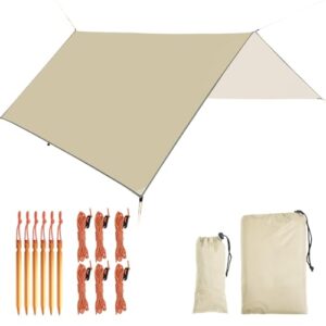 Wasserdichtes Tarp für Hängematte, 3m x 3m groß, Regenschutz und Sonnenschutz für Outdoor-Camping-Ausrüstung