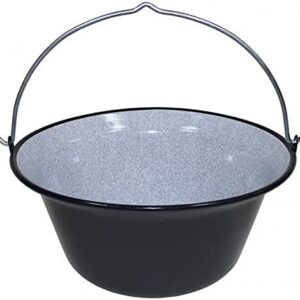 Ungarischer Gulaschkessel aus bruchsicherem Emaille für Outdoor-Camping, verschiedene Größen (inkl. 10 Liter)