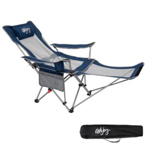 2-in-1 Campingstuhl mit verstellbarer Rückenlehne und Fußstütze, ideal für Outdoor-Aktivitäten wie Camping, Strandbesuch oder Balkonabenteuer
