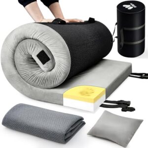 Willpo Memory Foam Camping-Matratze, wasserdicht und komfortabel für Outdoor-Aktivitäten wie Camping, Reisen oder als Hausgäste-Matte geeignet.