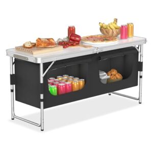 Campingküche mit Aluminiumgestell, Tragetasche und Küchenbox, perfekt für Outdoor-Abenteuer