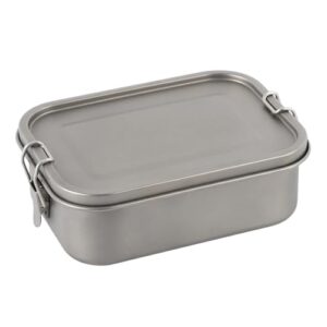 Ultraleichte Brotdose aus Titan mit 800ml Fassungsvermögen, ideal für Outdoor-Aktivitäten wie Camping und Picnics.