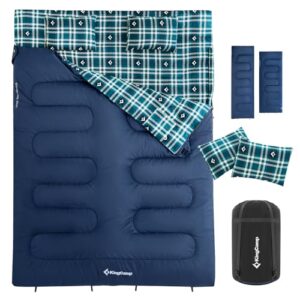 Doppelschlafsack mit 300g/m² Füllung, wärmt bis -13°C und ist atmungsaktiv und hautfreundlich