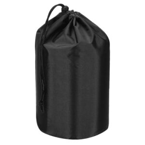 PATIKIL Kordelzugbeutel 22x43cm Stuff Sack, Wasserdichter Outdoor-Aufbewahrungssack Tragbarer Zugverschluss-Staubschutzbeutel Leichter Schlafsack für Wandern Rucksackreisen, Schwarz