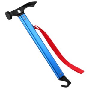 Multifunktionales Campingwerkzeug, Aluminium Outdoor Hammer, Zelthammer mit Zeltheringslöser für Camping und Zeltstellen