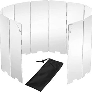 Faltbarer Windscreen aus Aluminium für Campingkocher, Windschutzscheibe für Outdoor Öfen und Gaskochern