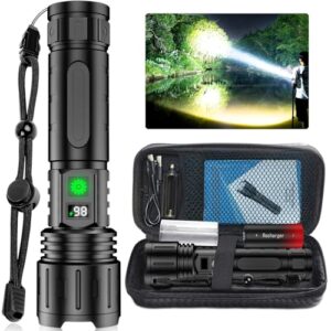 Wasserdichte Notfalltaschenlampe mit 100.000 Lumen, Aluminiumgehäuse und LED-Tasche
