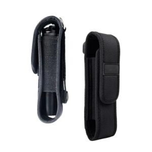 Tragbare Taschenlampe-Tasche aus Oxford-Stoff, perfekt für Outdoor-Aktivitäten wie Camping, Wandern oder Angeln geeignet, Schwarz